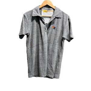 Aviator Nation Gray Short Sleeve Men's Polo T-Shirt Size Medium
